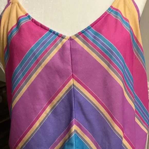Vintage Pastel Striped Chevron Sundress - Picture 6 of 6